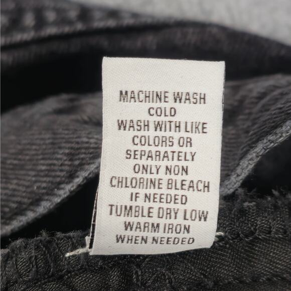 🌼RSQ Shorts Womens Size 25 Super High Rise Mom Black Denim - Picture 9 of 14